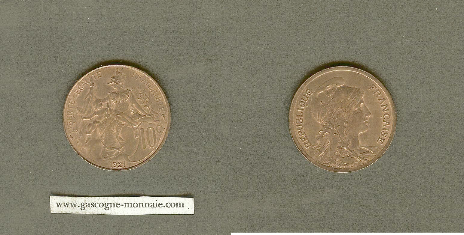10 centimes Dupuis 1921 AU+